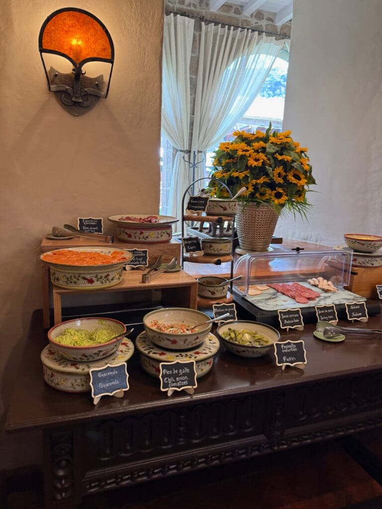 Lunch setup at the Belmond Hotel Monasterio