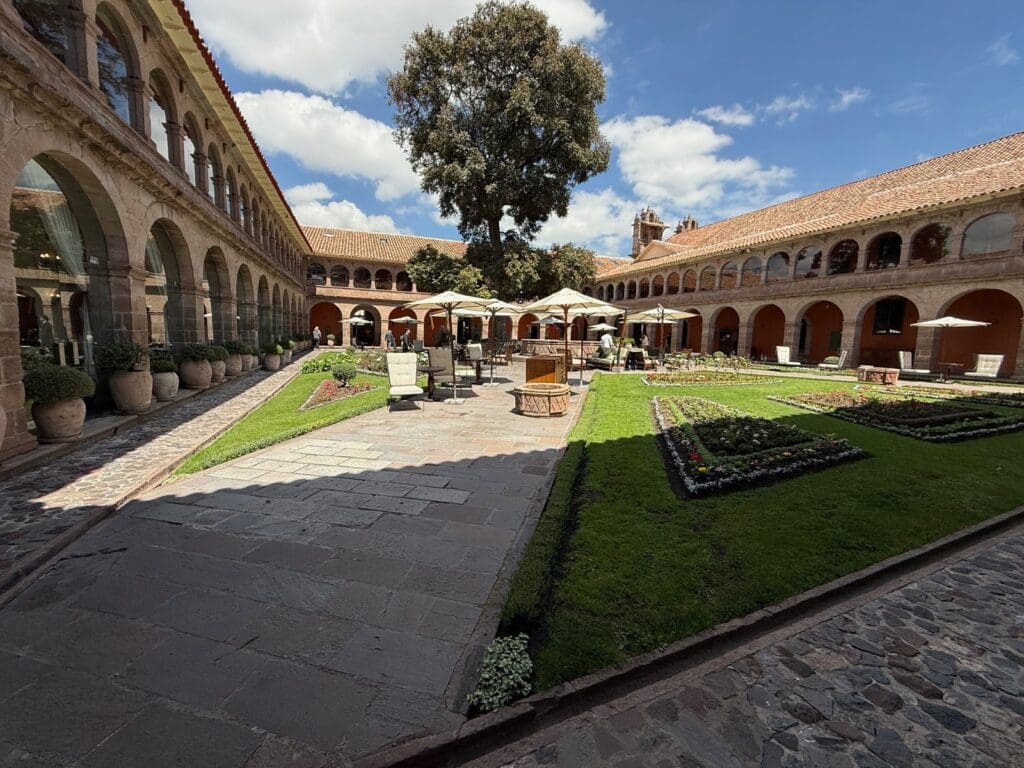 The gardens at the Belmond Hotel Monasterio in Cusco