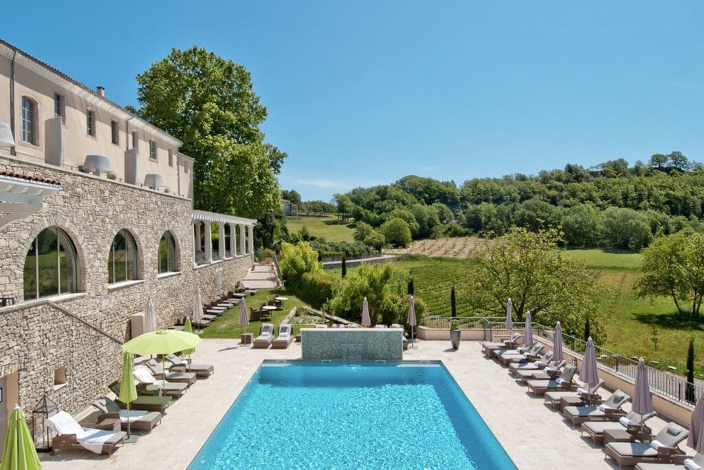 the pool and patio area at Couvent des Minimes Provence