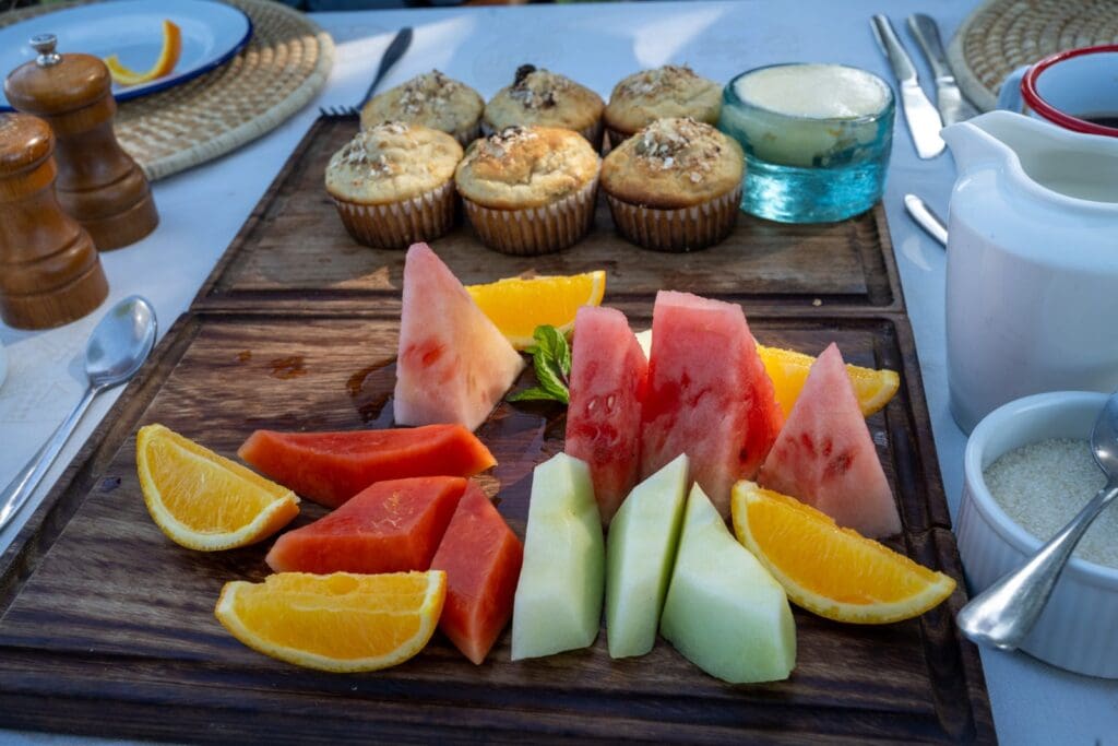 Private safari breakfast setup outside